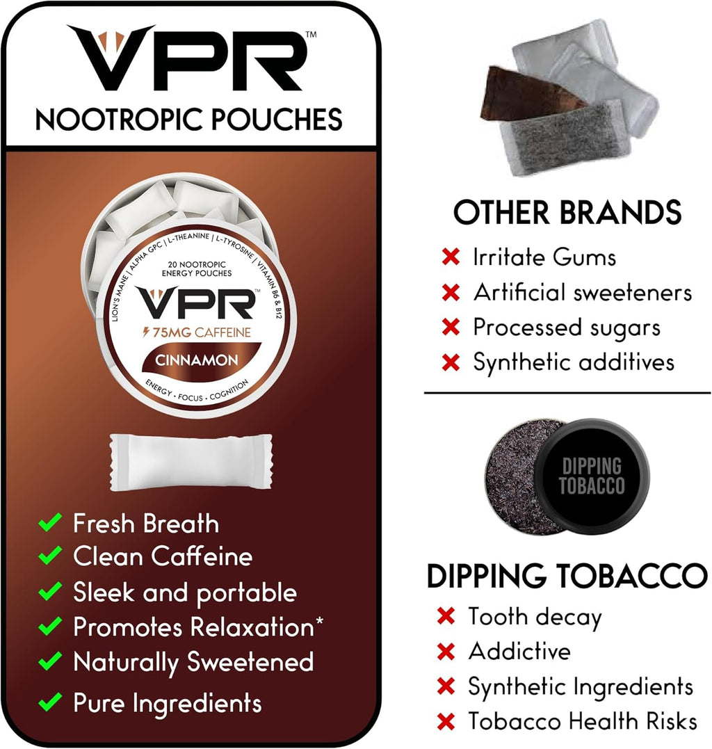 VPR 75MG Caffeine Nootropic Pouches